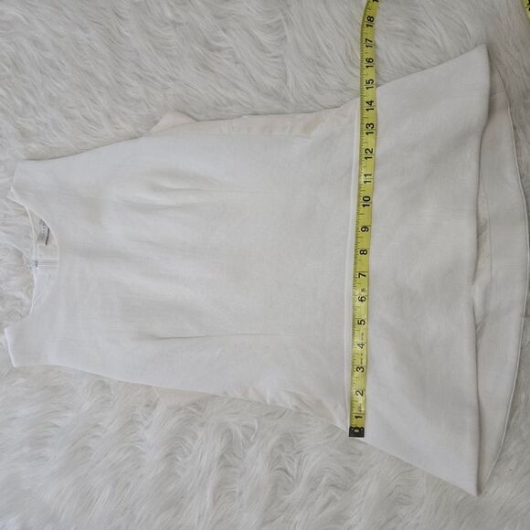 VICTORIA BECKHAM V-Neck Peplum High Low Sleeveless Cotton | Silk Top Blouse US 6 - Picture 10 of 10